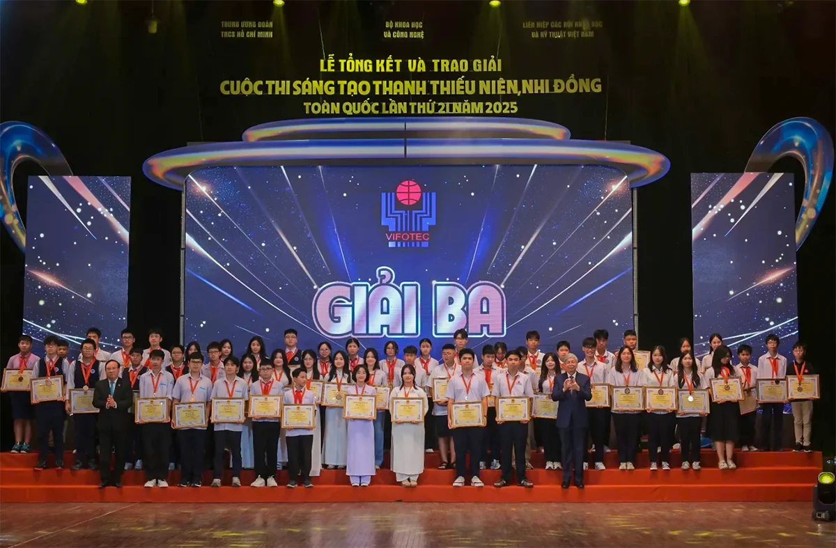 Học sinh TP Cần Thơ đạt 1 giải Ba, 3 giải Khuyến khích Cuộc thi sáng tạo thanh thiếu niên và nhi đồng toàn quốc