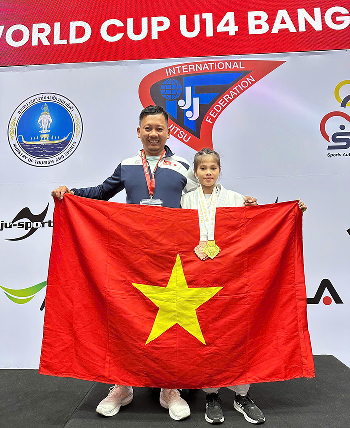 VĐV Jujitsu Cần Thơ giành HCV giải thế giới