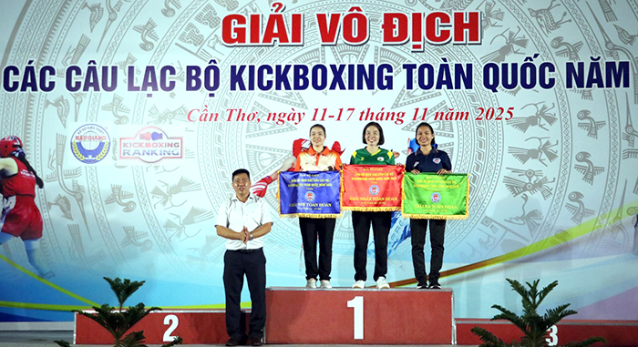 75 bộ huy chương được trao ở Giải các CLB Kickboxing toàn quốc 2025