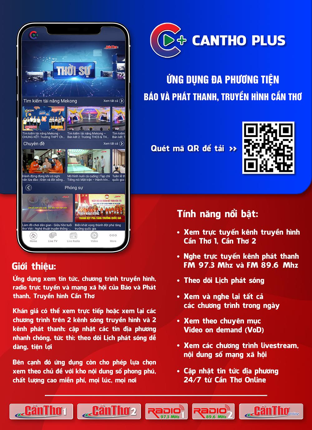 CanTho Plus - Ứng dụng đa phương tiện của Báo và Phát thanh, Truyền hình Cần Thơ