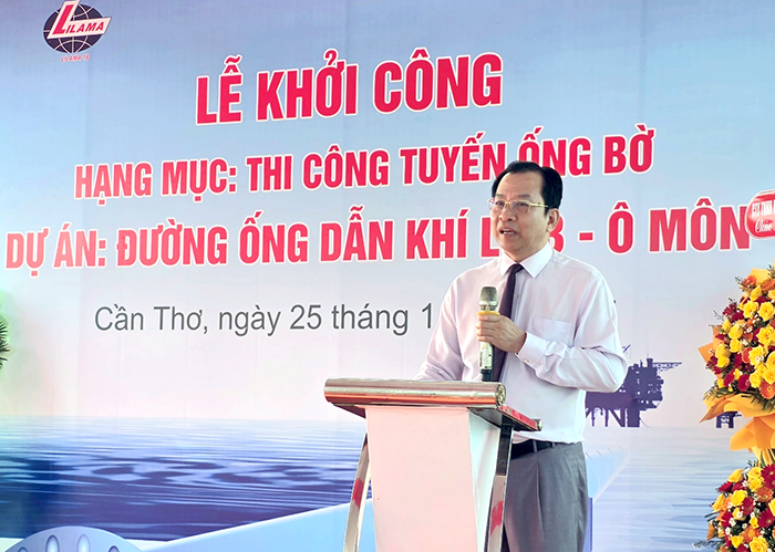 Khởi công hạng mục thi công tuyến ống bờ thuộc Dự án đường ống dẫn khí lô B - Ô Môn