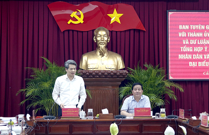 Ban Tuyên giáo và Dân vận Trung ương khảo sát, nắm tình hình nhân dân và dư luận xã hội về đại hội Đảng các cấp