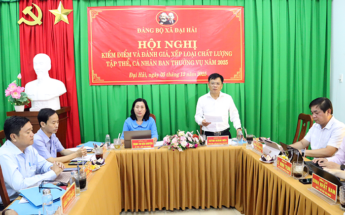 Ban Thường vụ Đảng ủy của các xã, phường tổ chức hội nghị kiểm điểm năm 2025