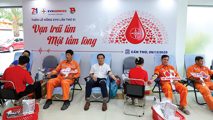 Công ty Nhiệt điện Cần Thơ hiến máu nhân đạo vì cộng đồng