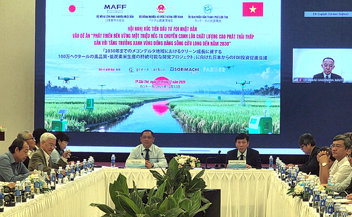 Hợp tác với Nhật Bản phát triển vùng lúa chất lượng cao, phát thải thấp tại ĐBSCL