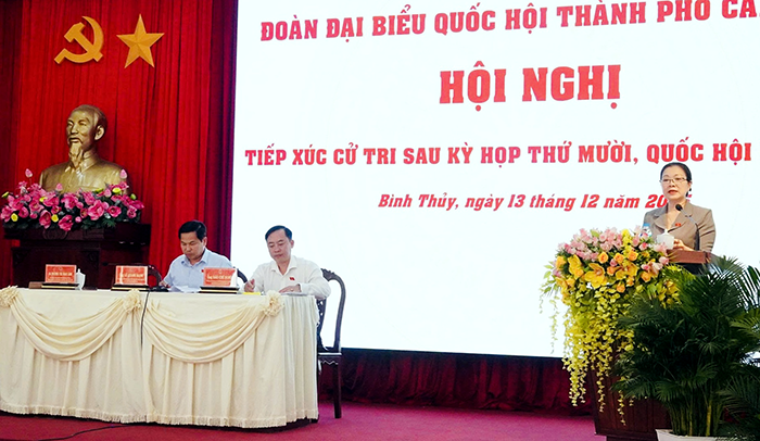 Đoàn đại biểu Quốc hội đơn vị TP Cần Thơ tiếp xúc cử tri sau Kỳ họp thứ 10, Quốc hội khóa XV