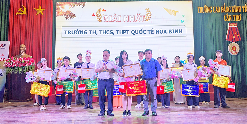 Trường Tiểu học, THCS, THPT Quốc tế Hòa Bình đạt giải nhất Hội thi phòng, chống tác hại thuốc lá