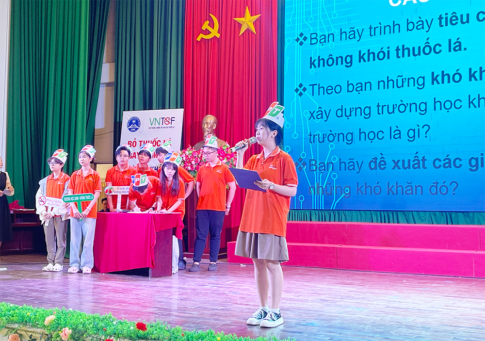 Trường Tiểu học, THCS, THPT Quốc tế Hòa Bình đạt giải nhất Hội thi phòng, chống tác hại thuốc lá