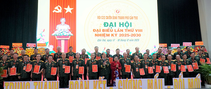 Đại hội đại biểu Hội Cựu chiến binh TP Cần Thơ lần thứ VIII, nhiệm kỳ 2025-2030