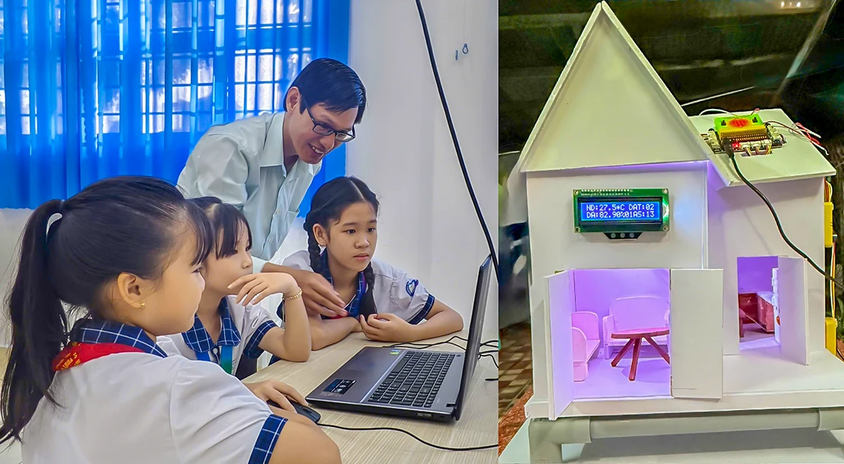 “Ngôi nhà thông minh cảnh báo thiên tai” - Dấu ấn STEM của học sinh Cần Thơ