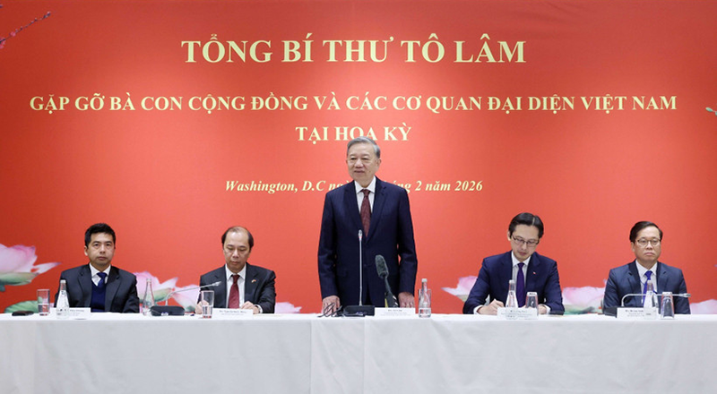 Tổng Bí thư Tô Lâm gặp gỡ bà con cộng đồng và các cơ quan đại diện Việt Nam tại Hoa Kỳ