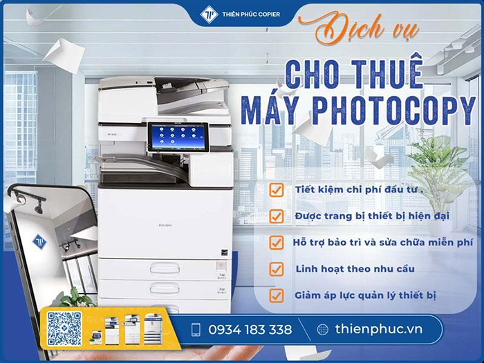 Thiên Phúc Copier cho thuê máy photocopy uy tín, hỗ trợ tận nơi