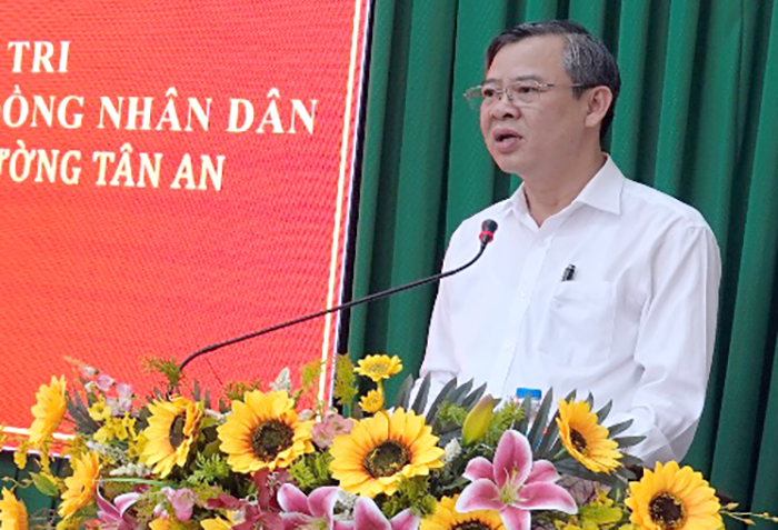 Những người ứng cử đại biểu HĐND TP Cần Thơ tiếp xúc cử tri phường Tân An