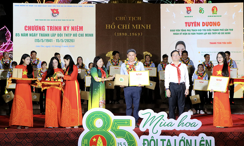 Cần Thơ kỷ niệm 85 năm Ngày thành lập Đội Thiếu niên Tiền phong Hồ Chí Minh