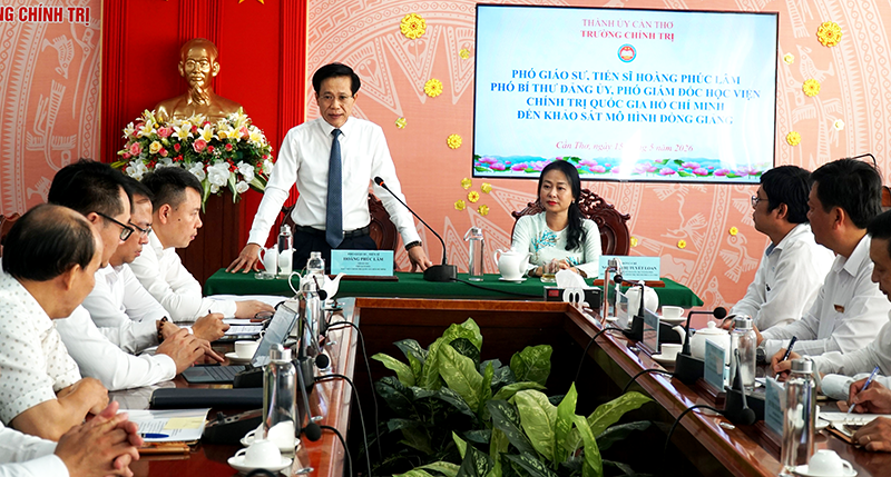 Học viện Chính trị Quốc gia TP Hồ Chí Minh khảo sát mô hình đồng giảng tại Trường Chính trị TP Cần Thơ