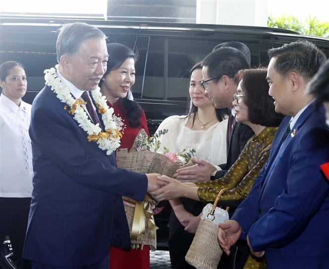 Tổng Bí thư, Chủ tịch nước Tô Lâm bắt đầu chuyến thăm cấp nhà nước Philippines