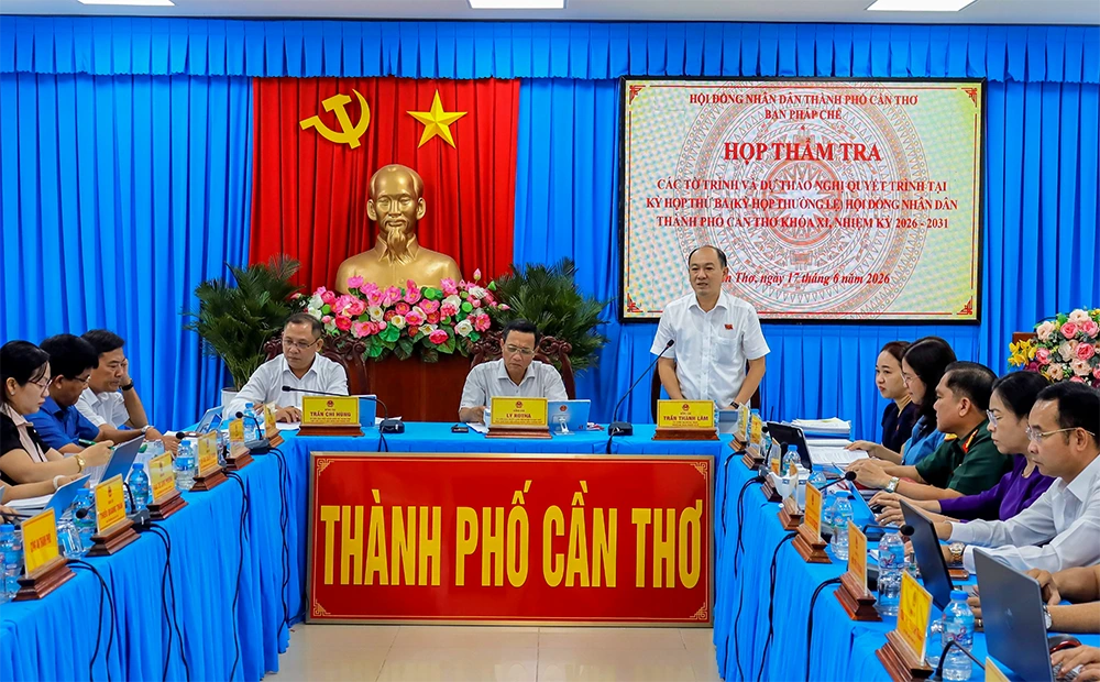 Ban Pháp chế thẩm tra các dự thảo nghị quyết trình tại kỳ họp giữa năm 2026 của HĐND TP Cần Thơ