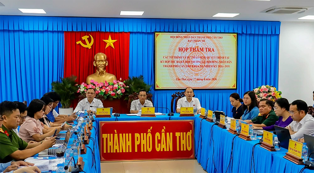 Ban Pháp chế thẩm tra các dự thảo nghị quyết trình tại kỳ họp giữa năm 2026 của HĐND TP Cần Thơ