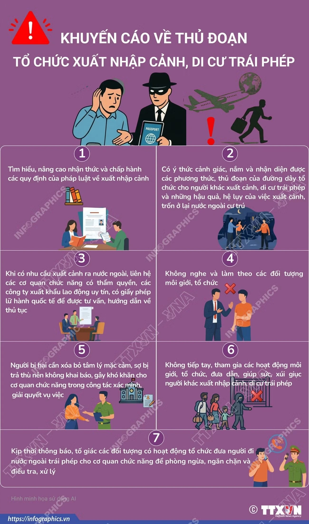 Bộ Công an cảnh báo thủ đoạn tổ chức cho người khác xuất nhập cảnh trái phép