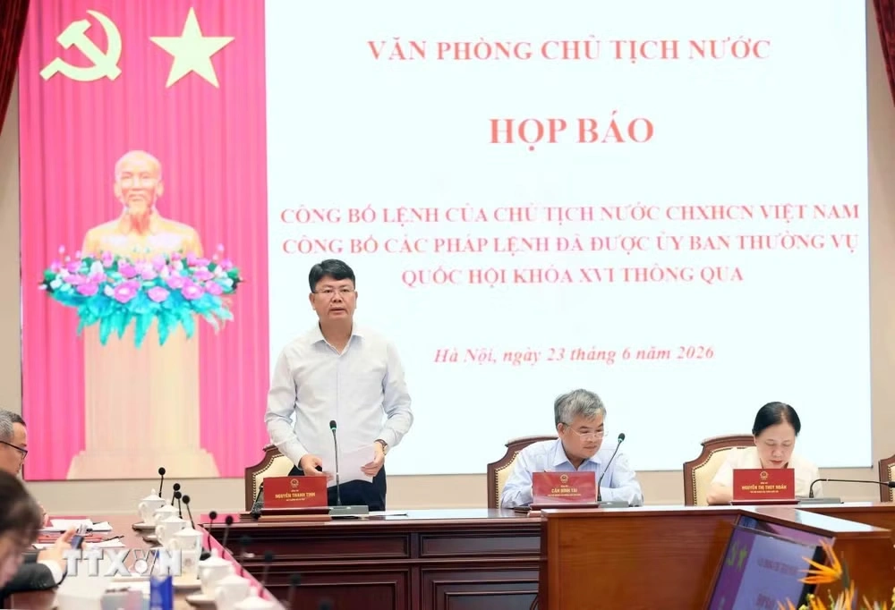 Họp báo công bố Lệnh của Chủ tịch nước về 2 Pháp lệnh
