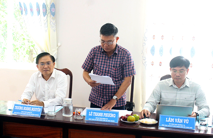 Phó Chủ tịch UBND thành phố Vương Quốc Nam làm việc với các xã Trường Khánh, Tân Thạnh và Long Phú