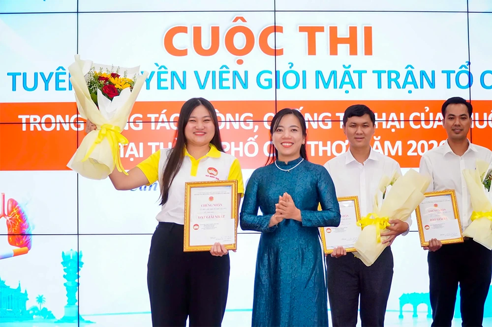 Sôi nổi Cuộc thi tuyên truyền viên giỏi MTTQ trong công tác phòng, chống tác hại của thuốc lá