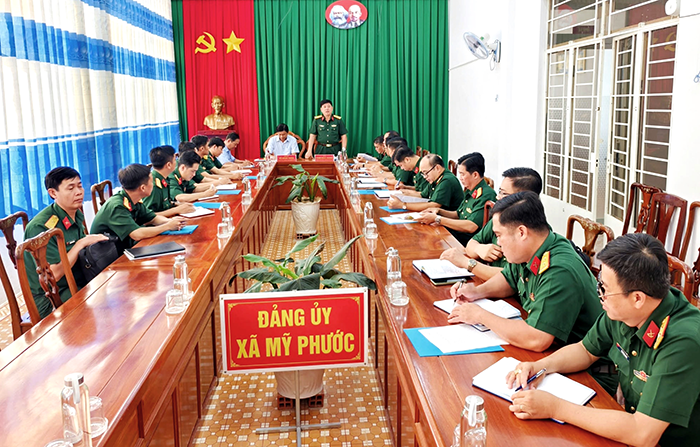 Bộ Chỉ huy Quân sự TP Cần Thơ kiểm tra công tác quân sự, quốc phòng tại xã Mỹ Phước