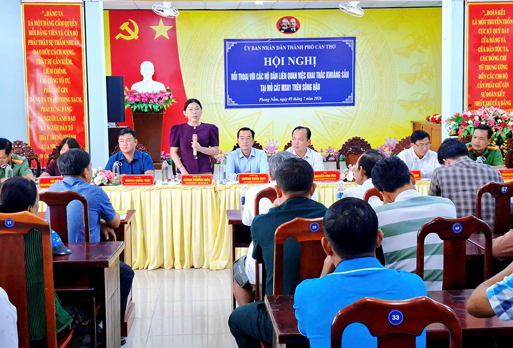 Lãnh đạo thành phố đối thoại hộ dân liên quan khai thác khoáng sản tại mỏ cát MS01