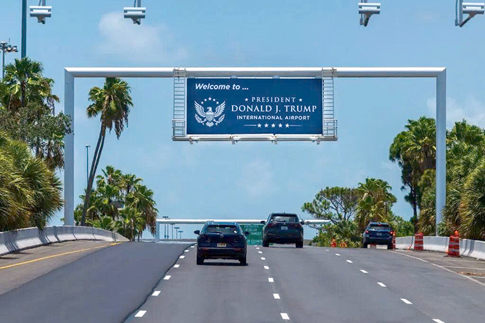 Mỹ chính thức có sân bay mang tên Tổng thống Donald Trump