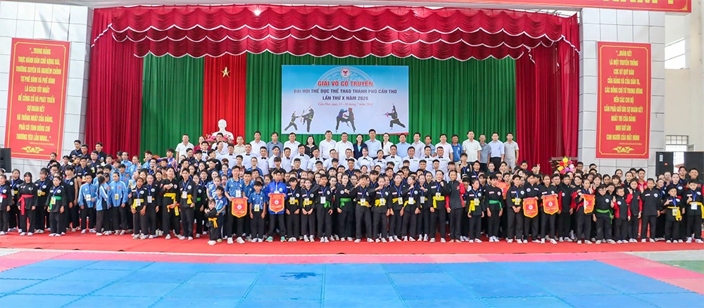 Trên 250 vận động viên tranh tài môn Võ cổ truyền Đại hội Thể dục thể thao TP Cần Thơ