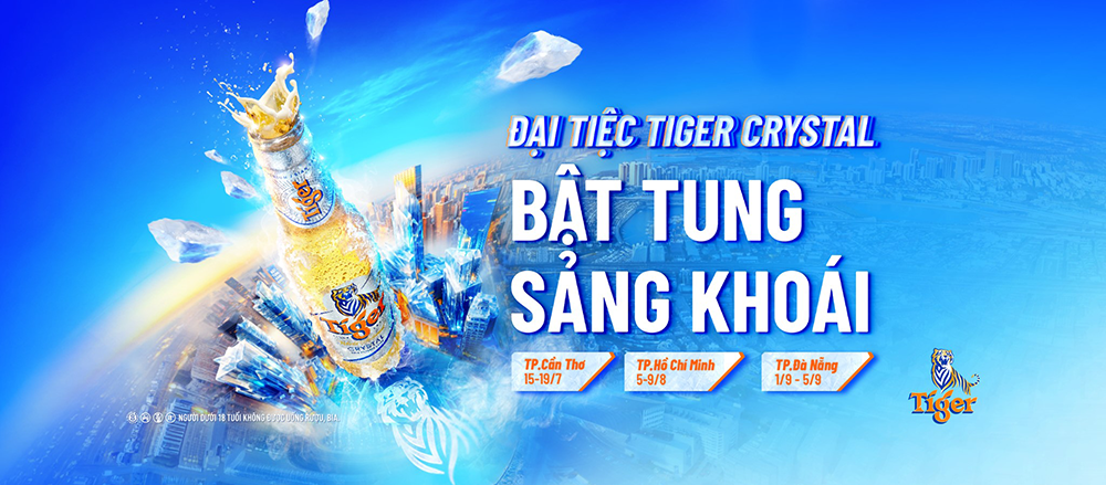 Hàng ngàn người đổ về Công viên Sông Hậu trải nghiệm đại tiệc Tiger Crystal