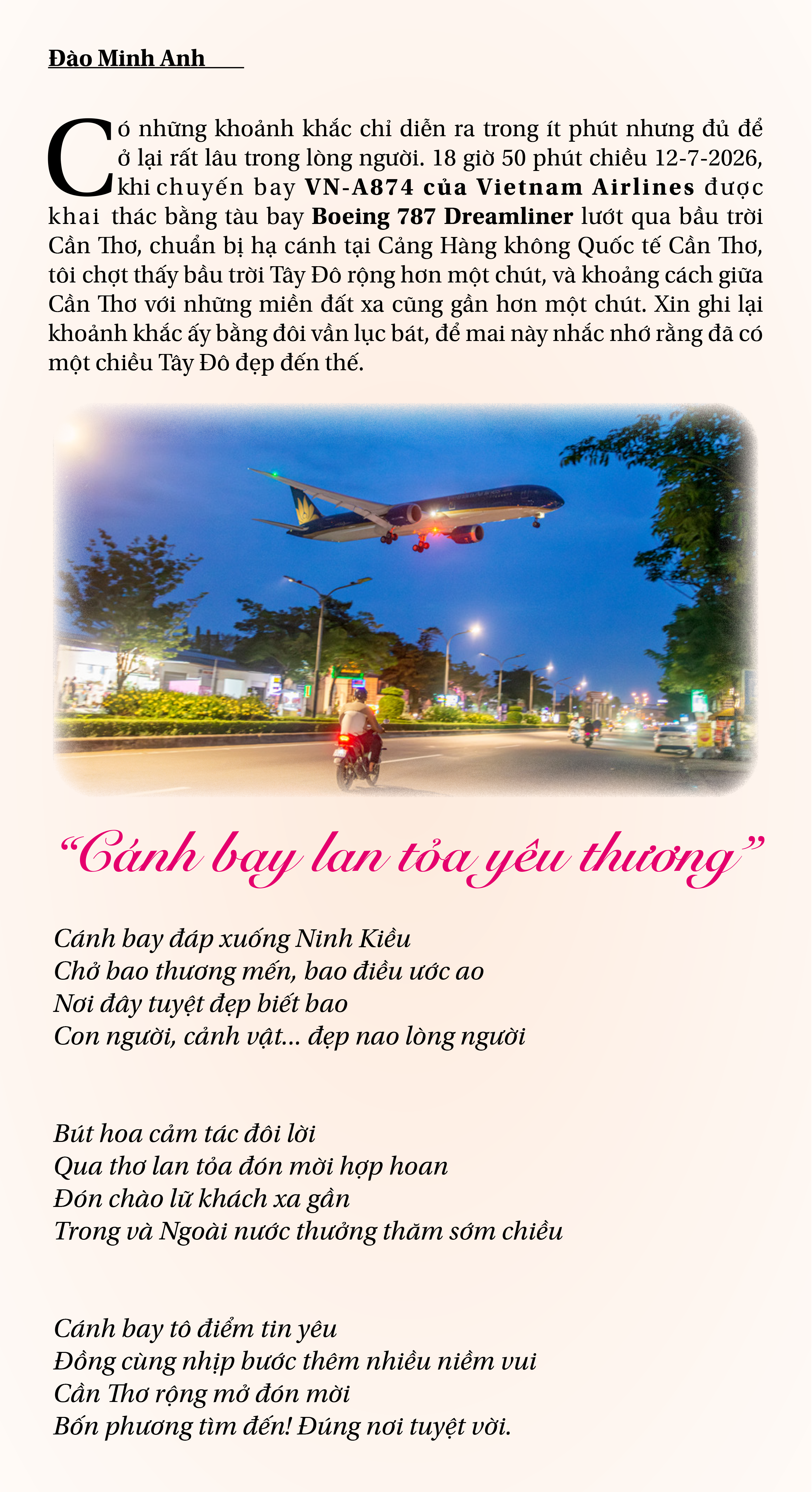 "Cánh bay lan tỏa yêu thương"