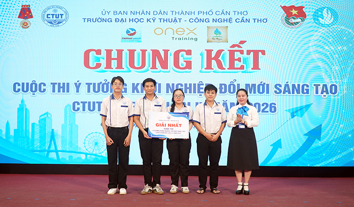 Trao giải Cuộc thi “Ý tưởng khởi nghiệp, đổi mới sáng tạo CTUT STARTUP lần IV năm 2026”