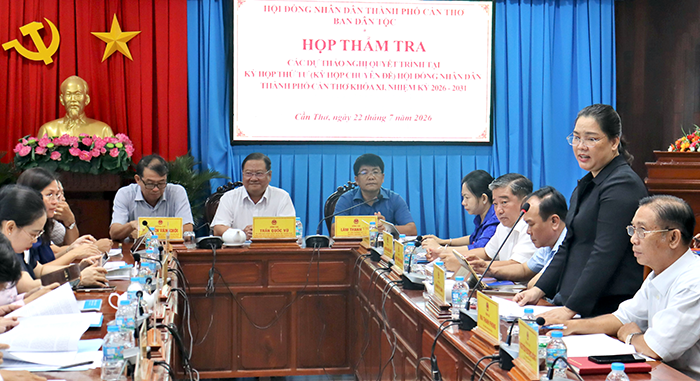 Ban Dân tộc HĐND TP Cần Thơ thẩm tra các dự thảo nghị quyết