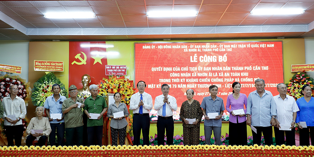 Công nhận xã Nhơn Ái là xã An toàn khu