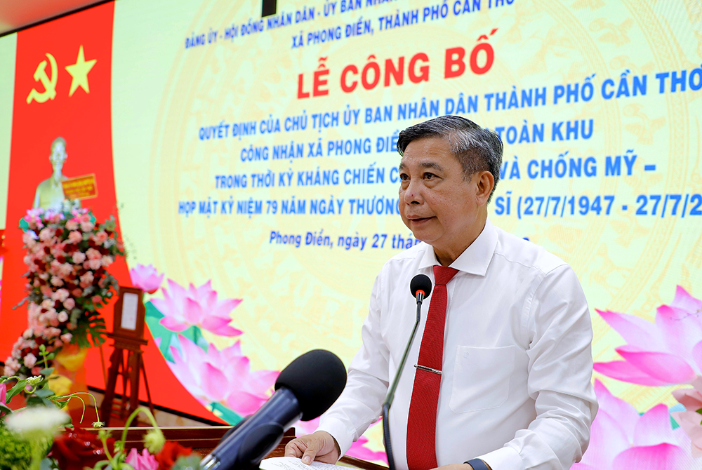 Xã Phong Điền được công nhận là xã An toàn khu