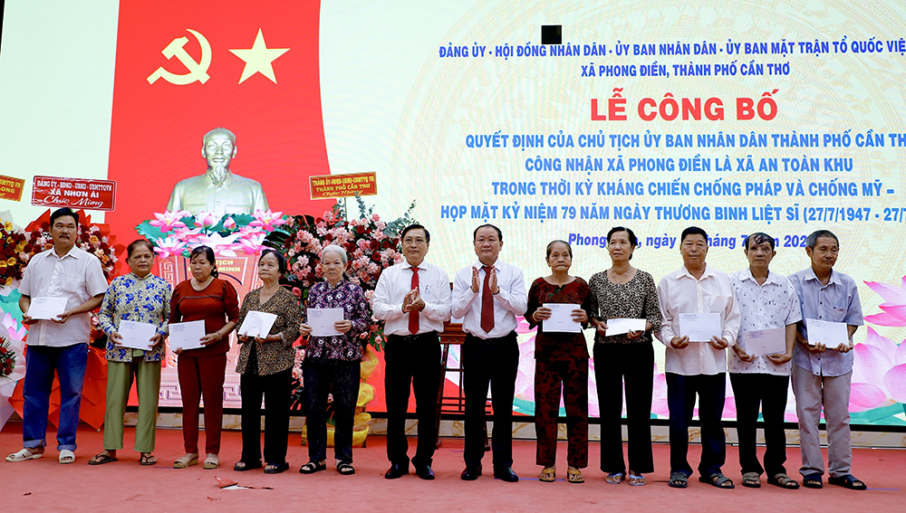 Xã Phong Điền được công nhận là xã An toàn khu
