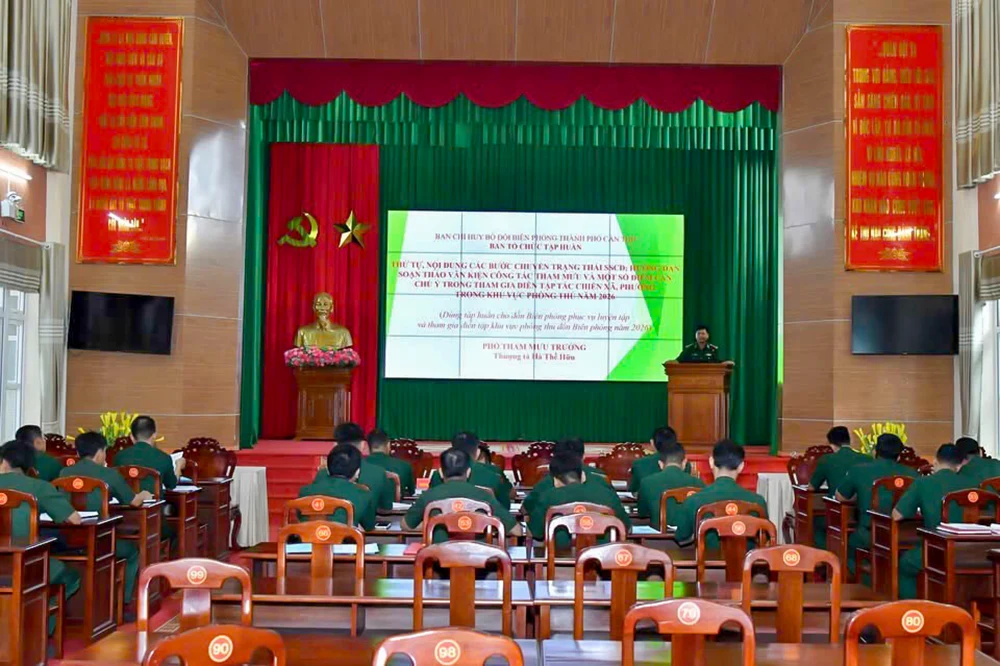 Bộ đội Biên phòng TP Cần Thơ tập huấn chuẩn bị tham gia diễn tập