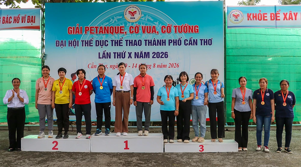 Bế mạc môn Bi sắt Đại hội Thể dục thể thao thành phố
