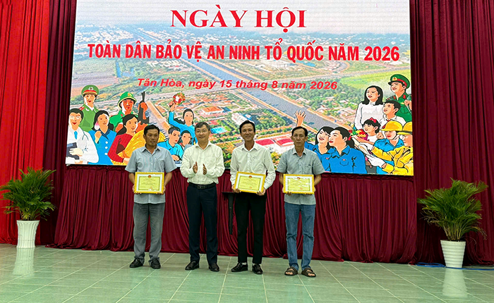 Xã Tân Hòa phát huy sức mạnh toàn dân bảo vệ an ninh Tổ quốc
