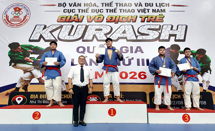 Kurash Cần Thơ đứng thứ Ba toàn đoàn Giải trẻ quốc gia