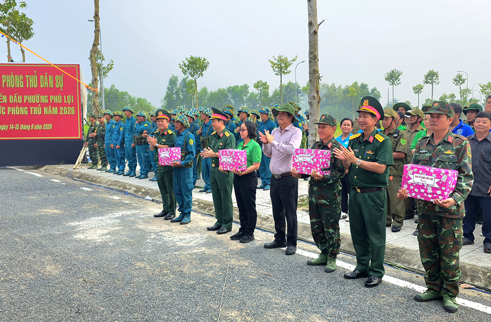 Phường Phú Lợi diễn tập chiến đấu trong khu vực phòng thủ năm 2026