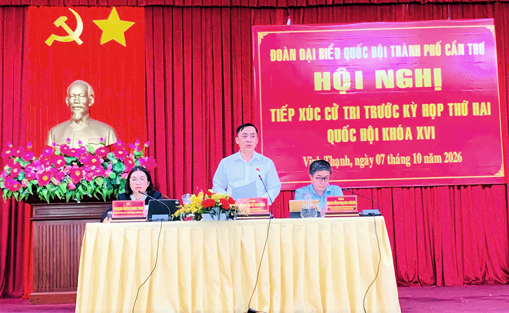 Đoàn đại biểu Quốc hội TP Cần Thơ tiếp xúc cử tri các xã Vĩnh Thạnh, Vĩnh Trinh, Thạnh Quới, Thạnh An