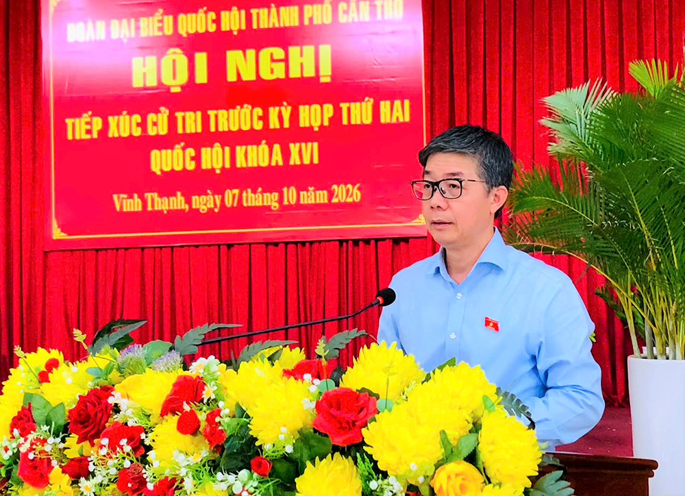 Đoàn đại biểu Quốc hội TP Cần Thơ tiếp xúc cử tri các xã Vĩnh Thạnh, Vĩnh Trinh, Thạnh Quới, Thạnh An
