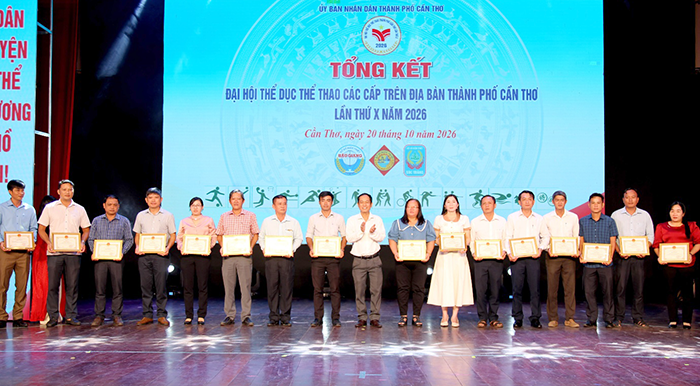 TP Cần Thơ tổng kết Đại hội Thể dục thể thao các cấp năm 2026