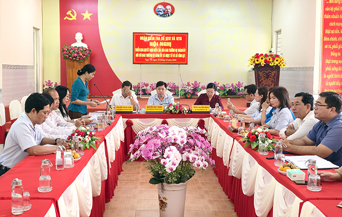 Triển khai quyết định kiểm tra với Ban Thường vụ Đảng ủy các xã Ngọc Tố, Vĩnh Lợi về công tác 35