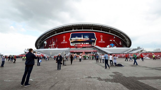 Sân vận động Kazan Arena tọa lạc ở thành phố Kazan và có sức chứa 45.000 chỗ ngồi. Nó sẽ là nơi diễn ra trận đấu giữa tuyển Pháp và tuyển Úc, 3 trận đấu vòng bảng khác, 1 trận vòng 16 đội và 1 trận tứ kết.