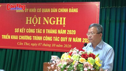 Đảng ủy Khối Cơ quan sơ kết công tác 9 tháng năm 2020