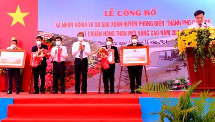 Cần Thơ có thêm 2 xã đạt chuẩn nông thôn mới nâng cao