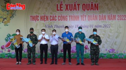 Xuất quân thực hiện các công trình Tết Quân Dân năm 2022